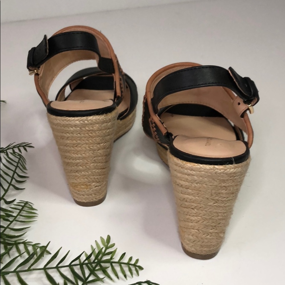 Tommy Hilfiger Black & Gold espadrille Wedges - Picture 4 of 9